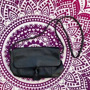 Genuine Leather Dana Buchman Crossbody Clutch